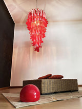 Petala Amber Art Glass Chandelier – handcrafted surface texture
