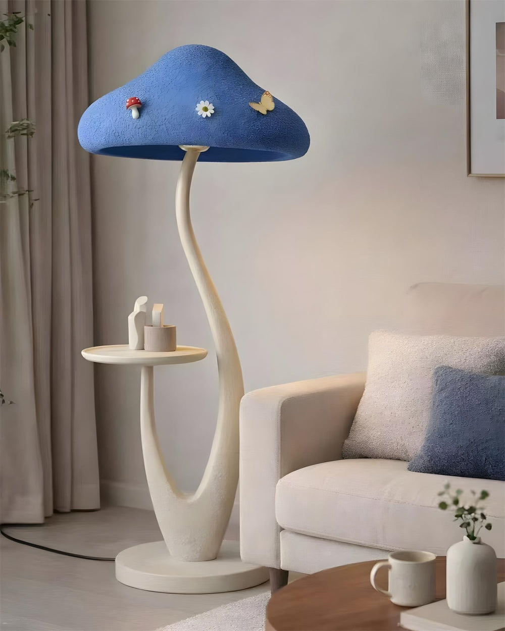 Mushora Floor Curated Iron & Glass Floor Lamp