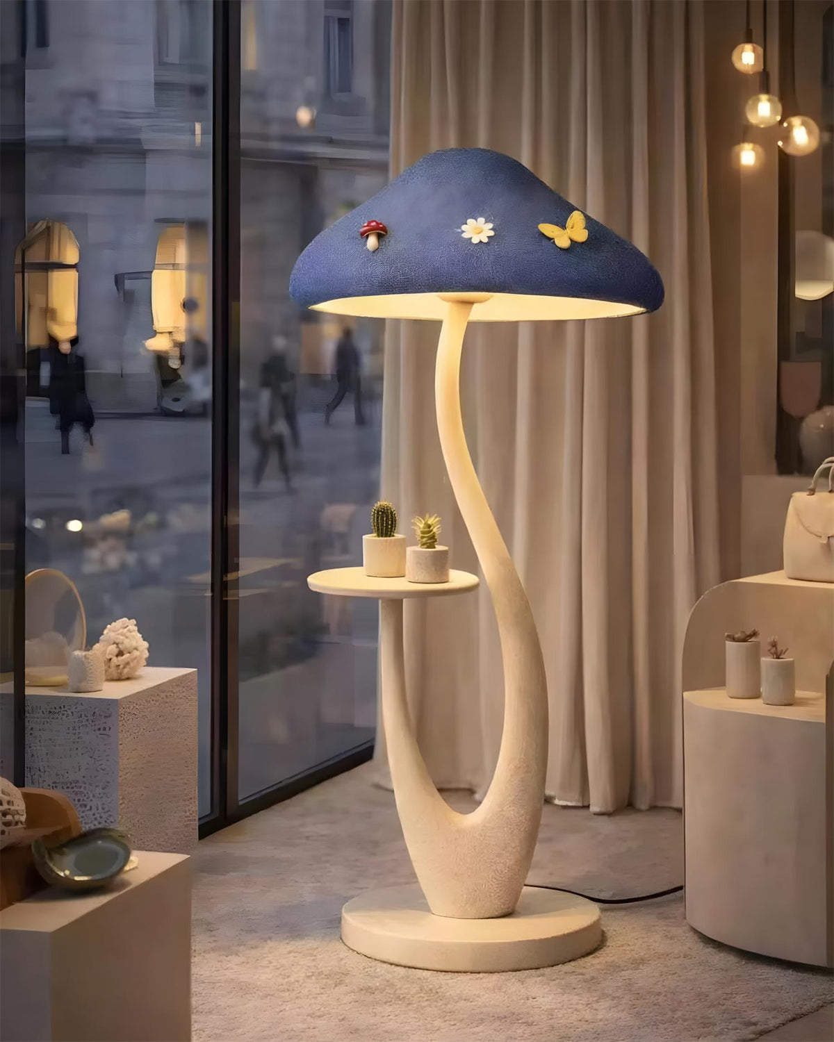 Mushora Floor Curated Iron & Glass Floor Lamp – architectural ceiling profile