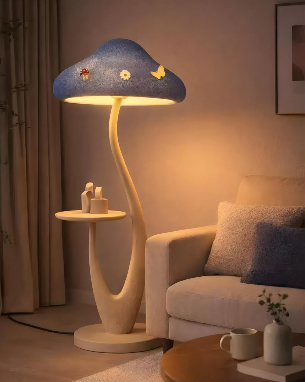 Mushora Floor Curated Iron & Glass Floor Lamp