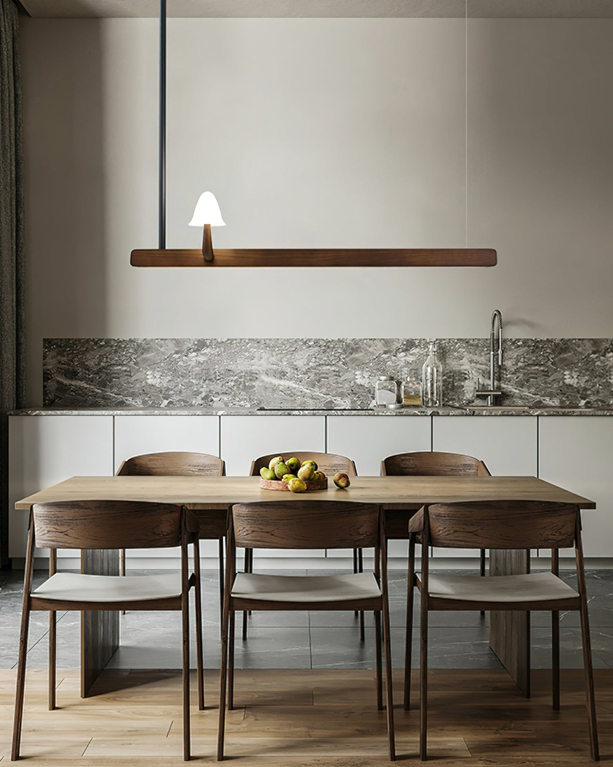 Mushroom Beam Chandelier – Ambient Illumination in Luxury Interior Setting View 5