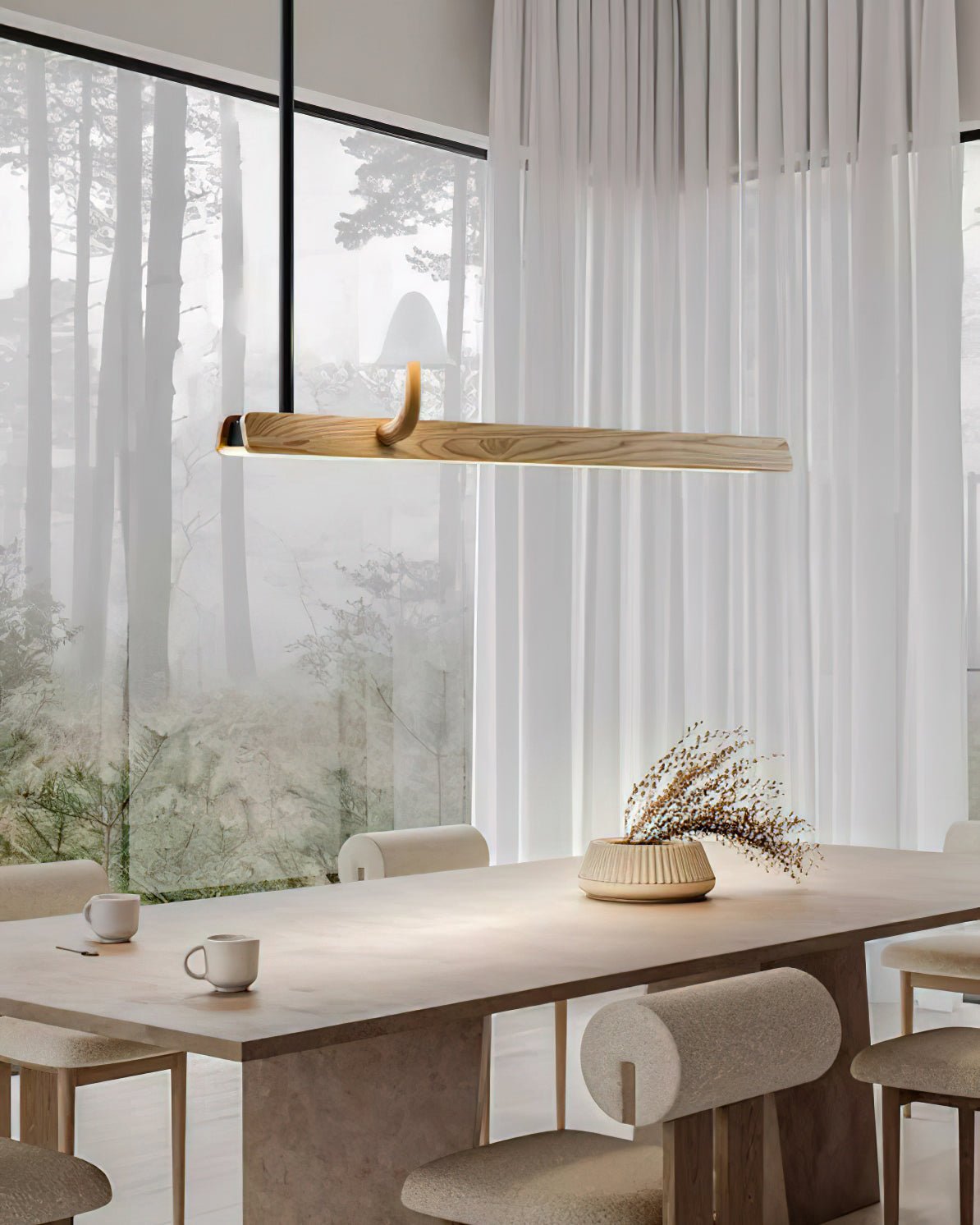Mushroom Beam Chandelier – Handcrafted Material Texture and Detail View