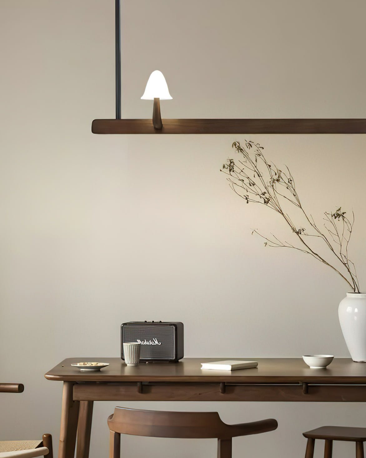 Mushroom Beam Chandelier – Ambient Illumination in Luxury Interior Setting View 8