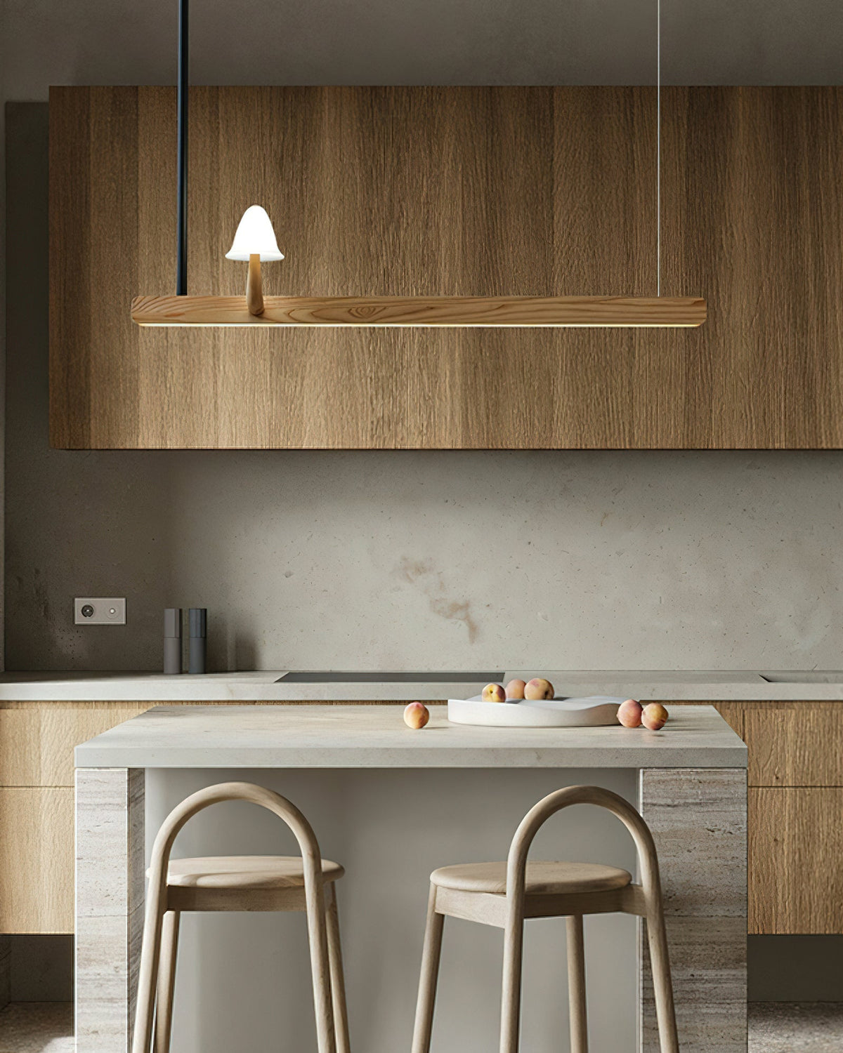 Mushroom Beam Chandelier – Ambient Illumination in Luxury Interior Setting View 7