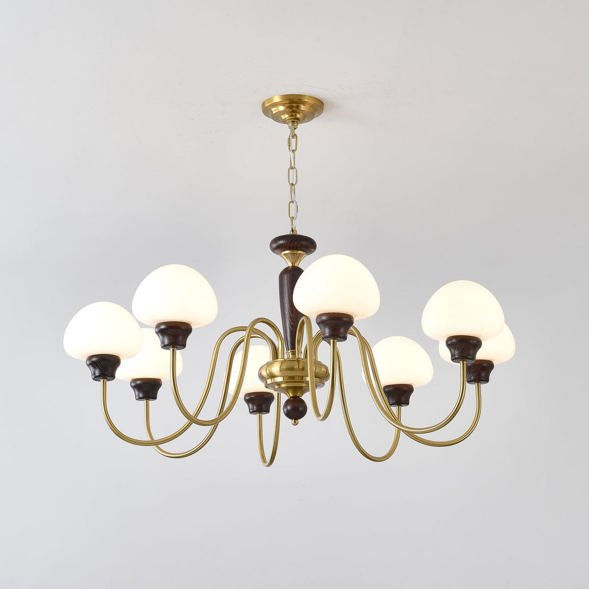 Mushroom Cap Chandelier – Ambient Illumination in Luxury Interior Setting View 6