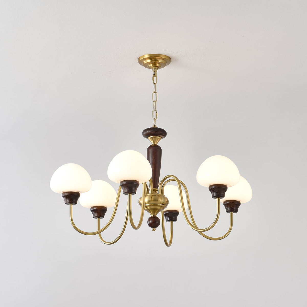 Mushroom Cap Chandelier – Ambient Illumination in Luxury Interior Setting View 8