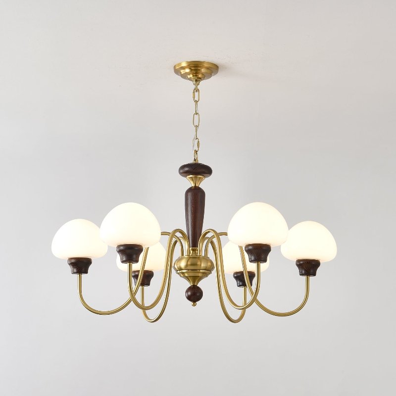 Mushroom Cap Chandelier – Ambient Illumination in Luxury Interior Setting View 10