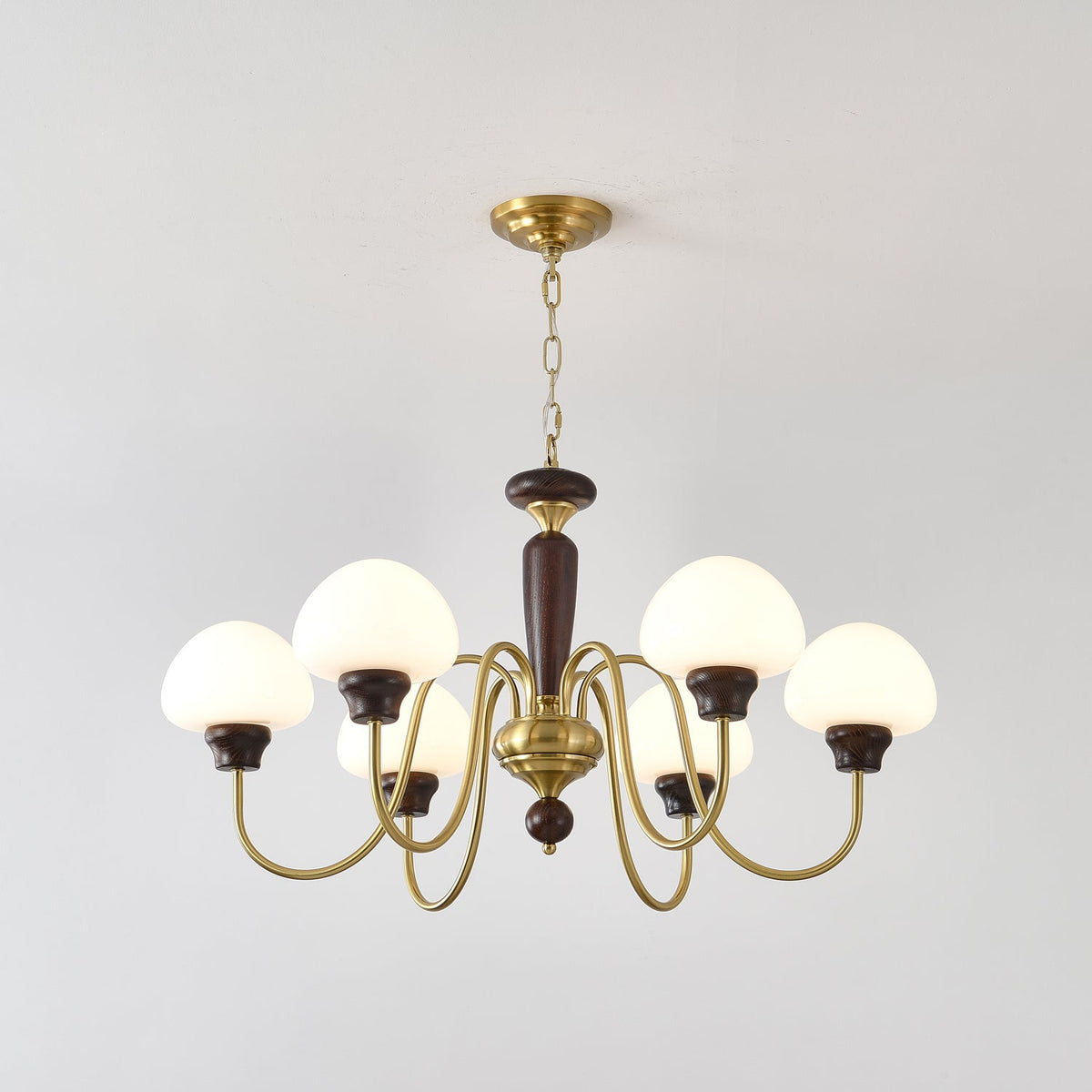 Mushroom Cap Chandelier – Ambient Illumination in Luxury Interior Setting View 7