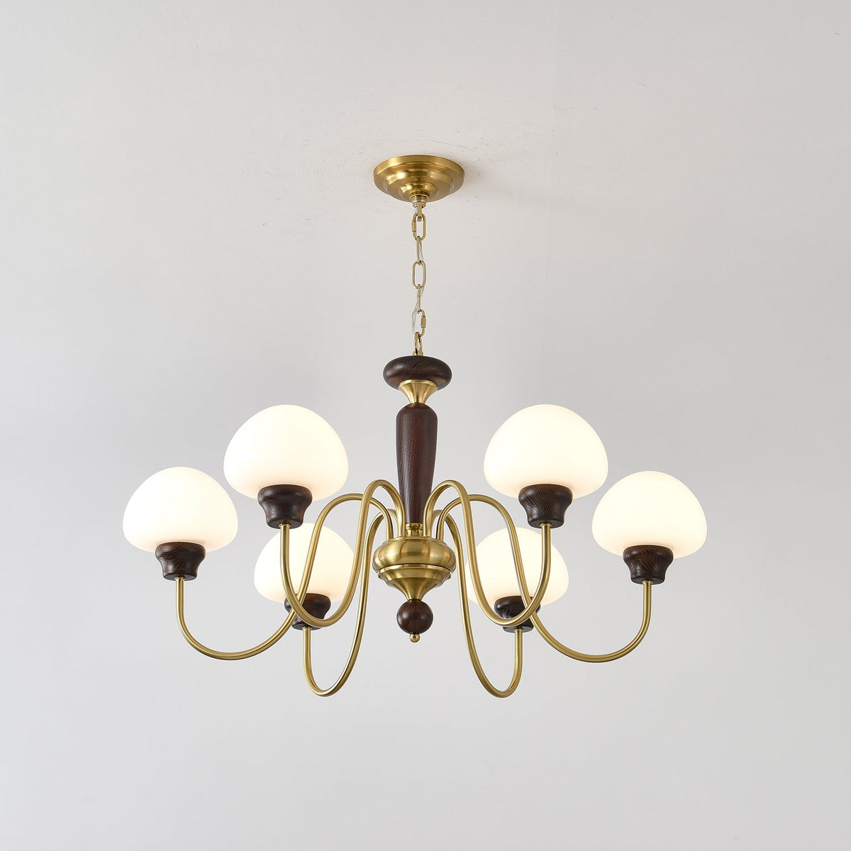 Mushroom Cap Chandelier – Ambient Illumination in Luxury Interior Setting View 15