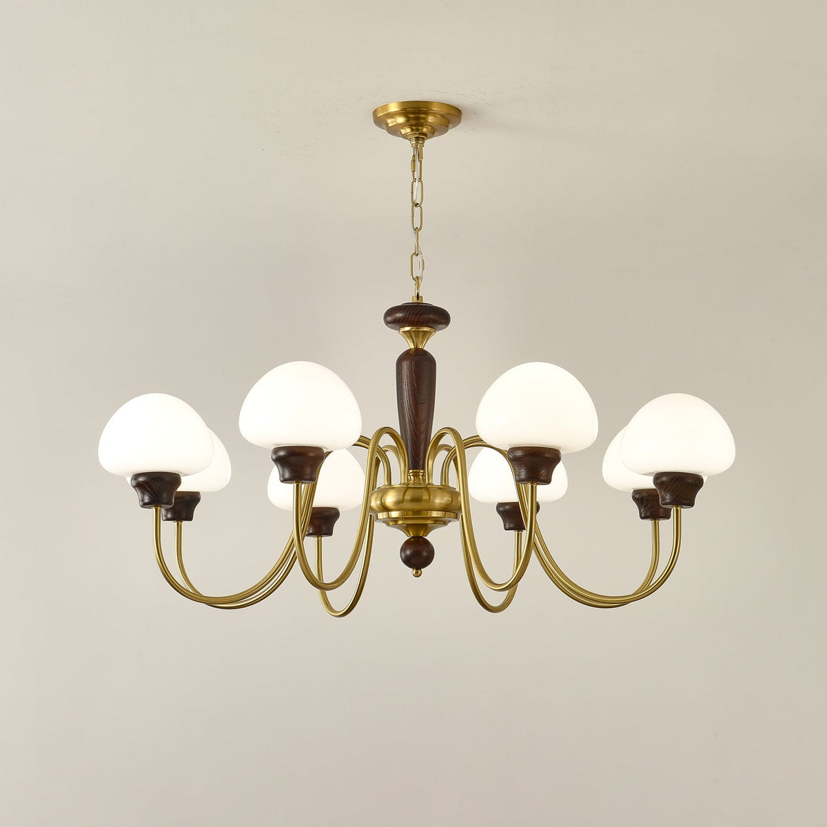 Mushroom Cap Chandelier – Handcrafted Material Texture and Detail View
