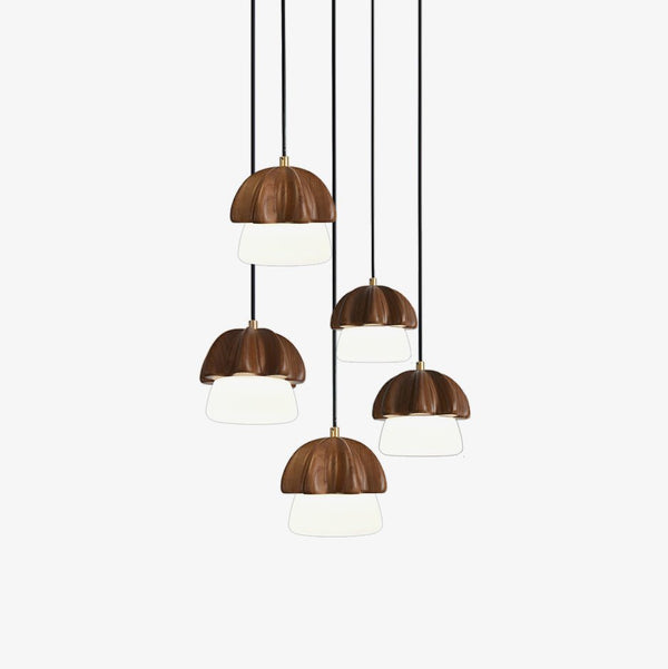 Mushroom Cluster Curated Mouth-Blown Frosted Gla