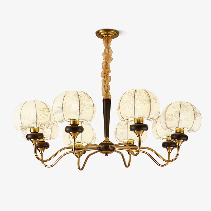 Mushroom Fabric Chandelier – Ambient Illumination in Luxury Interior Setting View 19