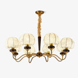 Mushroom Fabric Chandelier – Ambient Illumination in Luxury Interior Setting View 19