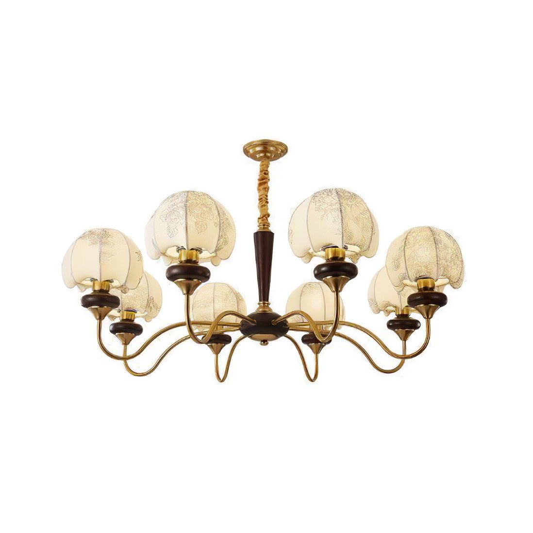 Mushroom Fabric Chandelier – Ambient Illumination in Luxury Interior Setting View 15