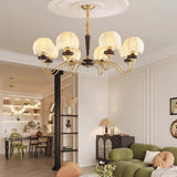 Mushroom Fabric Chandelier – Ambient Illumination in Luxury Interior Setting View 4
