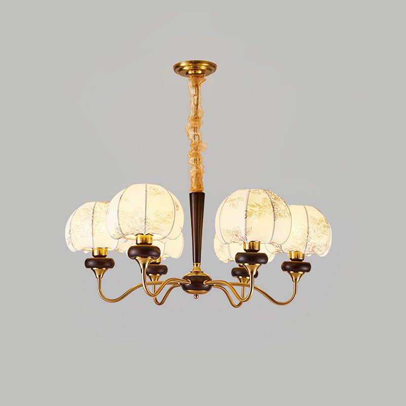 Mushroom Fabric Chandelier – Ambient Illumination in Luxury Interior Setting View 10