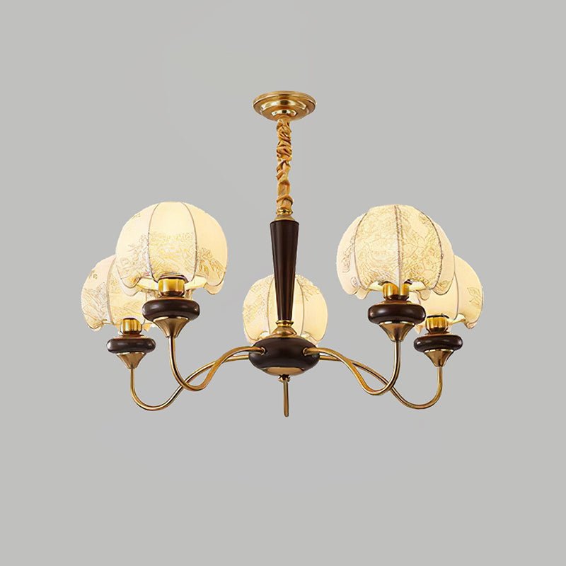 Mushroom Fabric Chandelier – Ambient Illumination in Luxury Interior Setting View 11