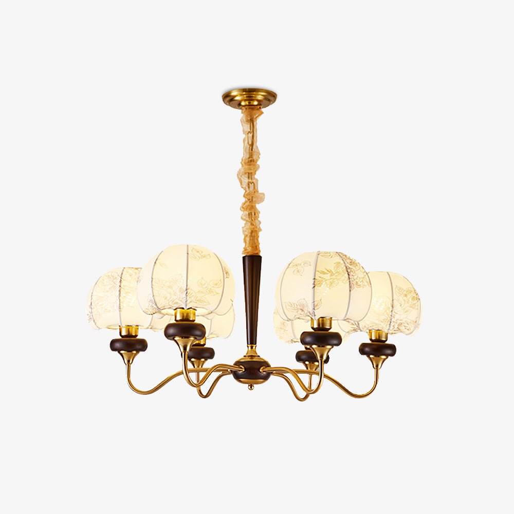 Mushroom Fabric Chandelier – Ambient Illumination in Luxury Interior Setting View 14