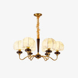Mushroom Fabric Chandelier – Ambient Illumination in Luxury Interior Setting View 14