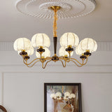 Mushroom Fabric Chandelier – Handcrafted Material Texture and Detail View