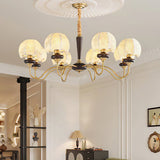 Mushroom Fabric Chandelier – Ambient Illumination in Luxury Interior Setting View 3
