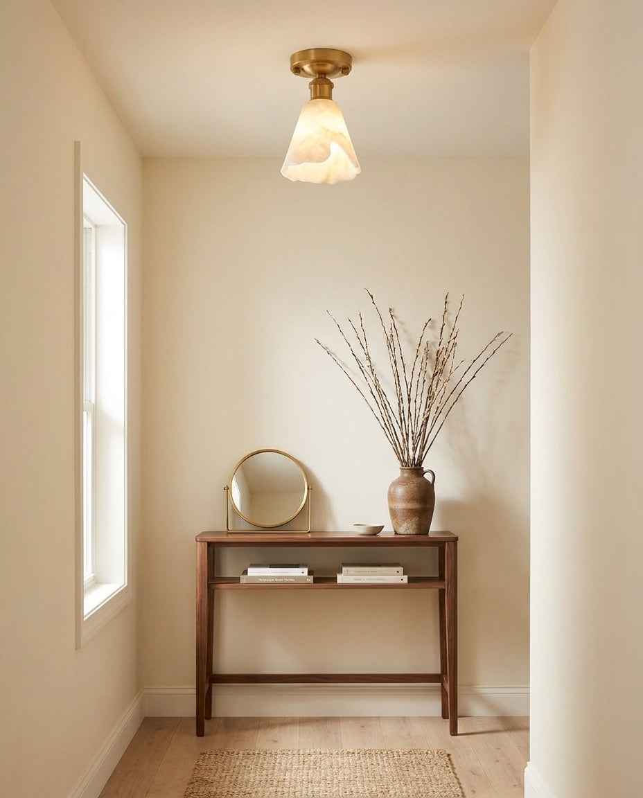 Nalia Alabaster Curated Alabaster Flush Mount Ce