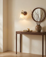 Nalia Alabaster Curated Alabaster Wall Sconce – handcrafted surface texture