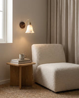 Nalia Alabaster Curated Alabaster Wall Sconce – unlit natural material contrast