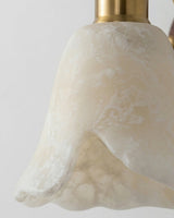 Nalia Alabaster Curated Alabaster Wall Sconce – full fixture elevation view