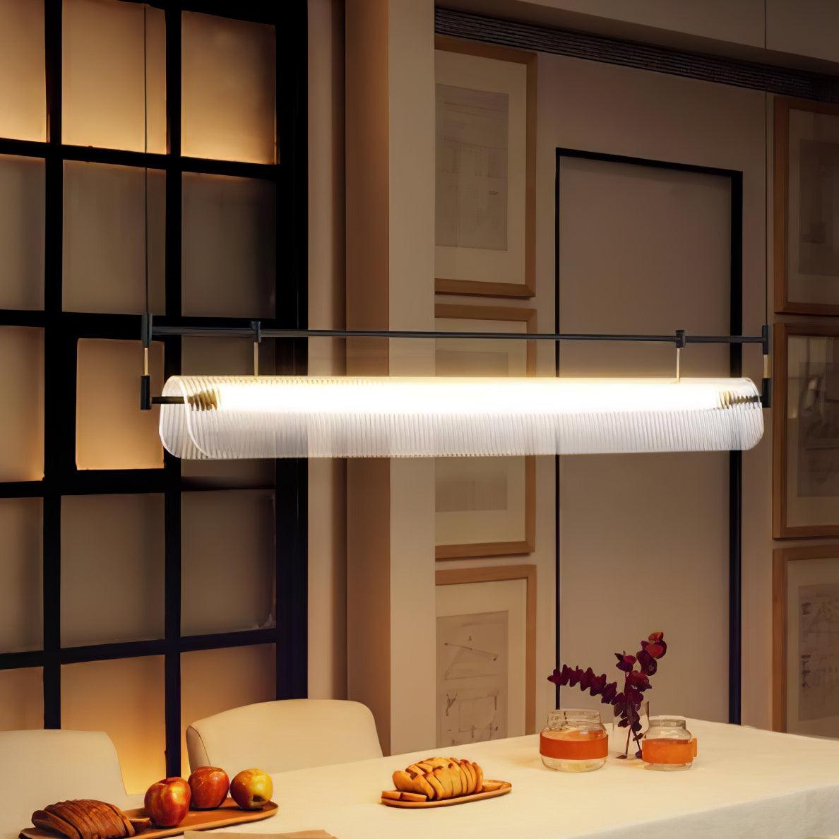 Linear Strip Chandelier – Ambient Illumination in Luxury Interior Setting View 8