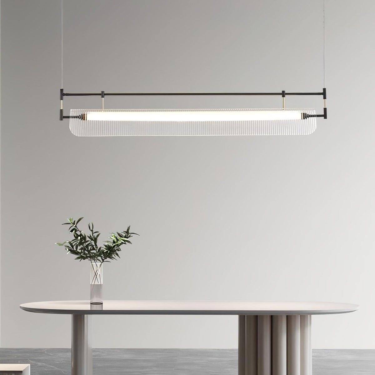 Linear Strip Chandelier – Ambient Illumination in Luxury Interior Setting View 5