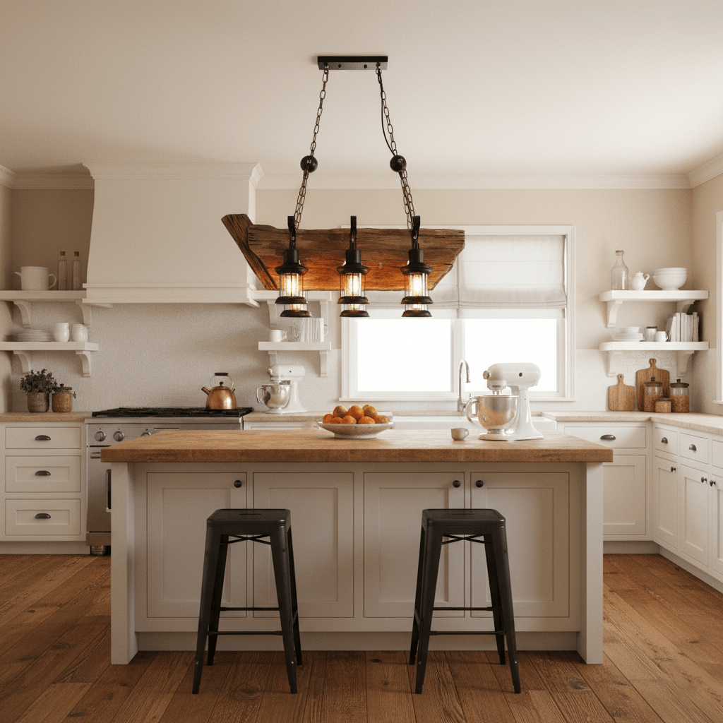 Nautical Industrial Style Wooden Curated Mouth-B – unlit natural material contrast