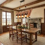 Nautical Industrial Style Wooden Curated Mouth-B installed in residential dining space
