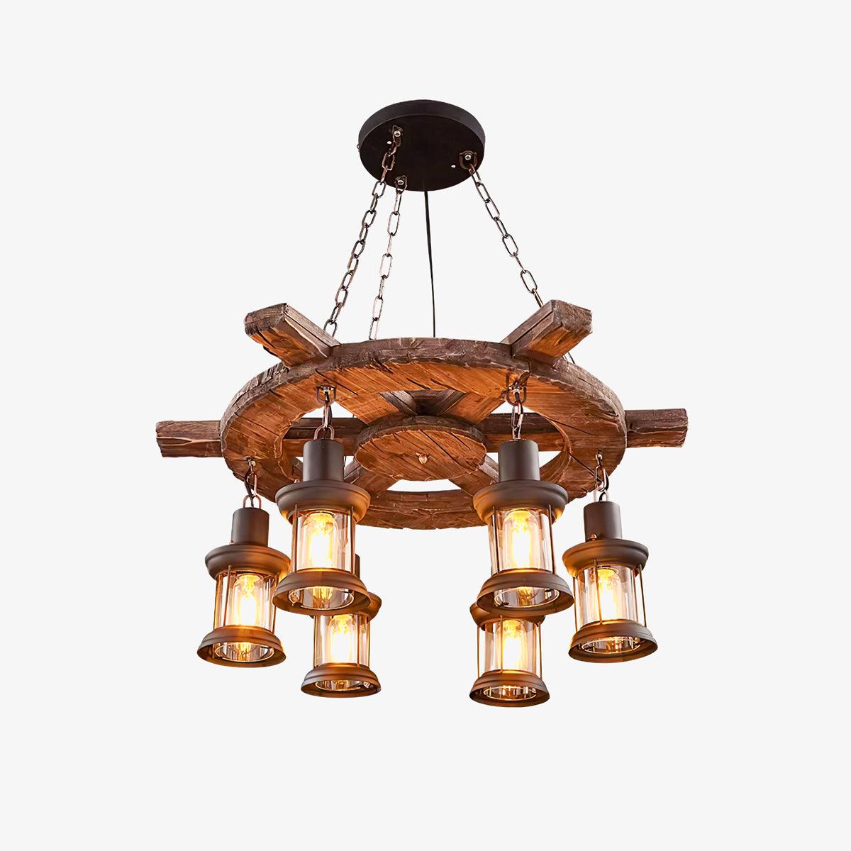 Nautical Industrial Style Wooden Curated Mouth-B – macro detail view #1