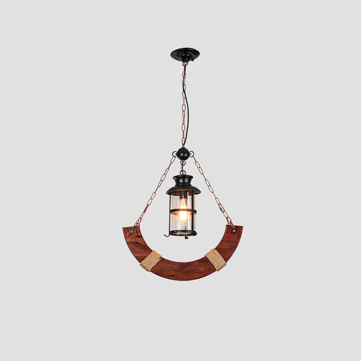 Nautical Industrial Style Wooden Curated Mouth-B – illuminated warm ambiance setting #1