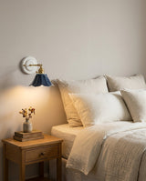 Navira Curated Solid Brass Wall Sconce – structural canopy joint detail