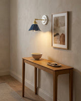 Navira Curated Solid Brass Wall Sconce – side angled contour profile