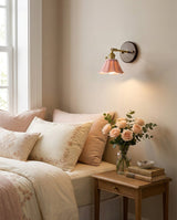 Navira Curated Solid Brass Wall Sconce – unlit natural material contrast