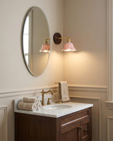 Navira Curated Solid Brass Wall Sconce – spatial dining room perspective