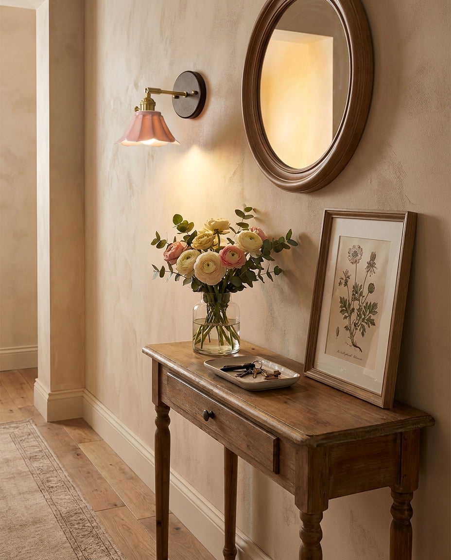 Navira Curated Solid Brass Wall Sconce – dimensional scale reference