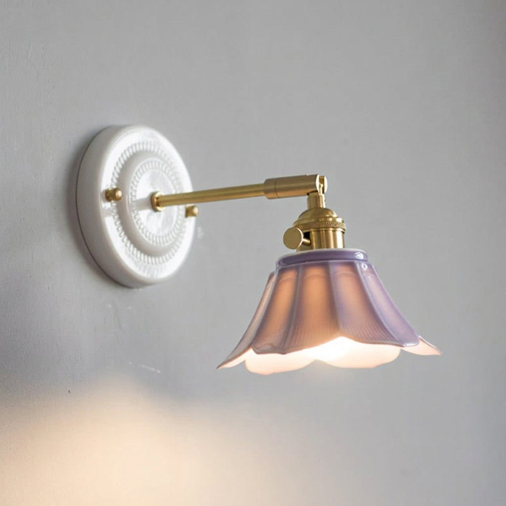 Navira Curated Solid Brass Wall Sconce – W 12cm x H 22cm  W 4.7 x H 8.6 finish configuration #1 #2 #3