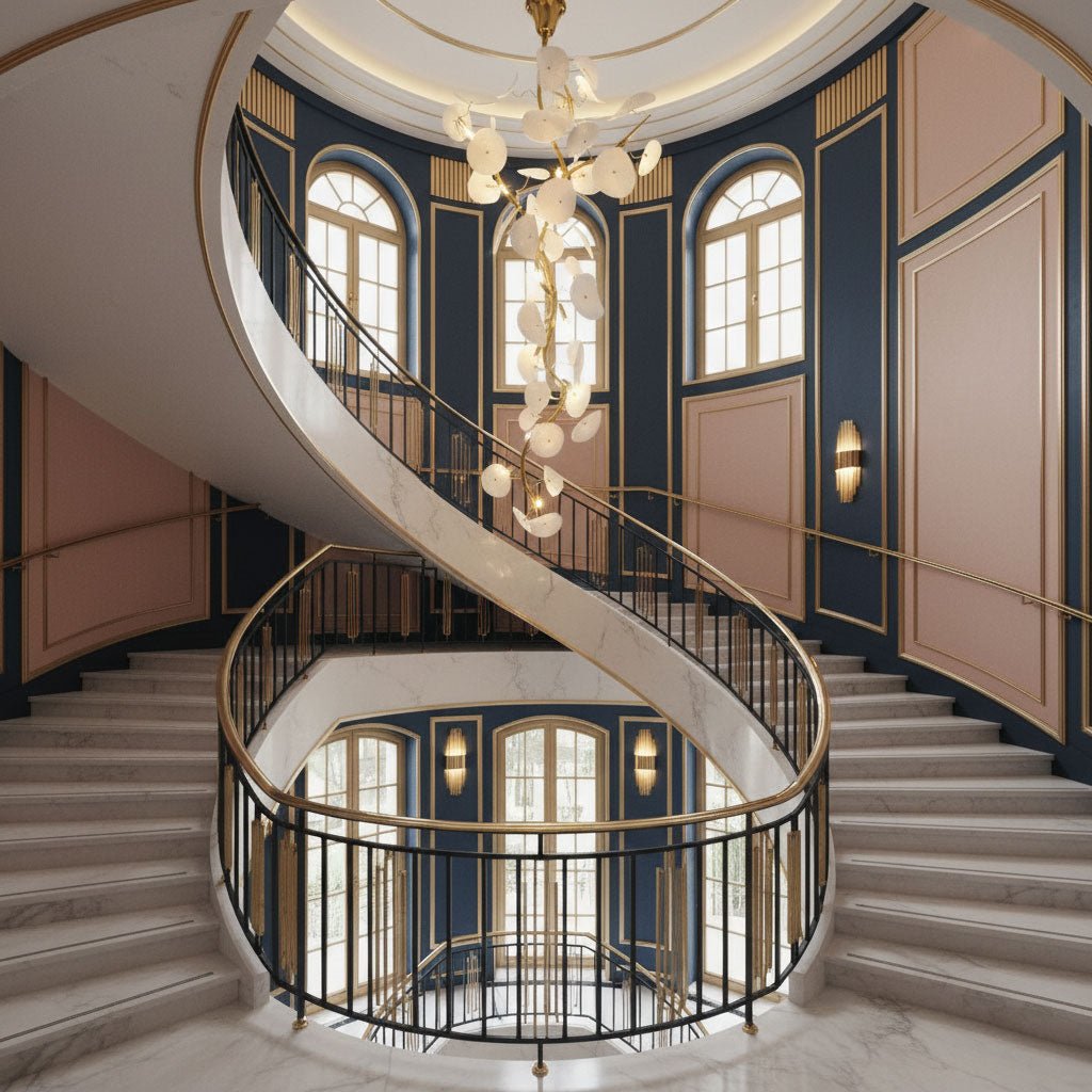 Nebula Petal Curated Hand-Thrown Ceramic Chandel – architectural ceiling profile