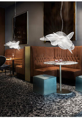 Nebula Bloom Curated Iron & Glass Chandelier – structural canopy joint detail