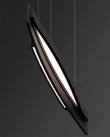 Nebula Loom Curated Solid Hardwood Chandelier – macro detail view #1