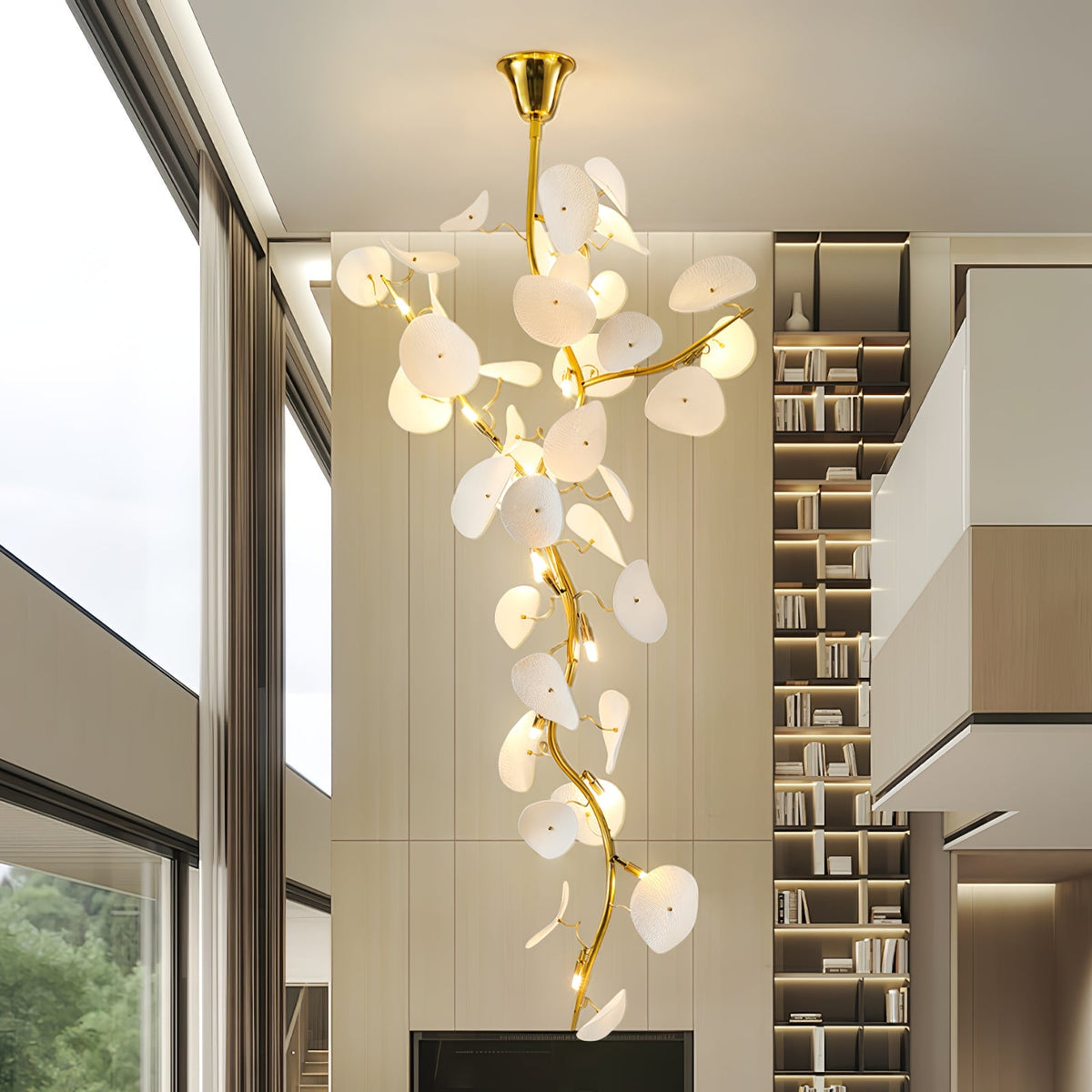 Nebula Petal Curated Hand-Thrown Ceramic Chandel – structural canopy joint detail