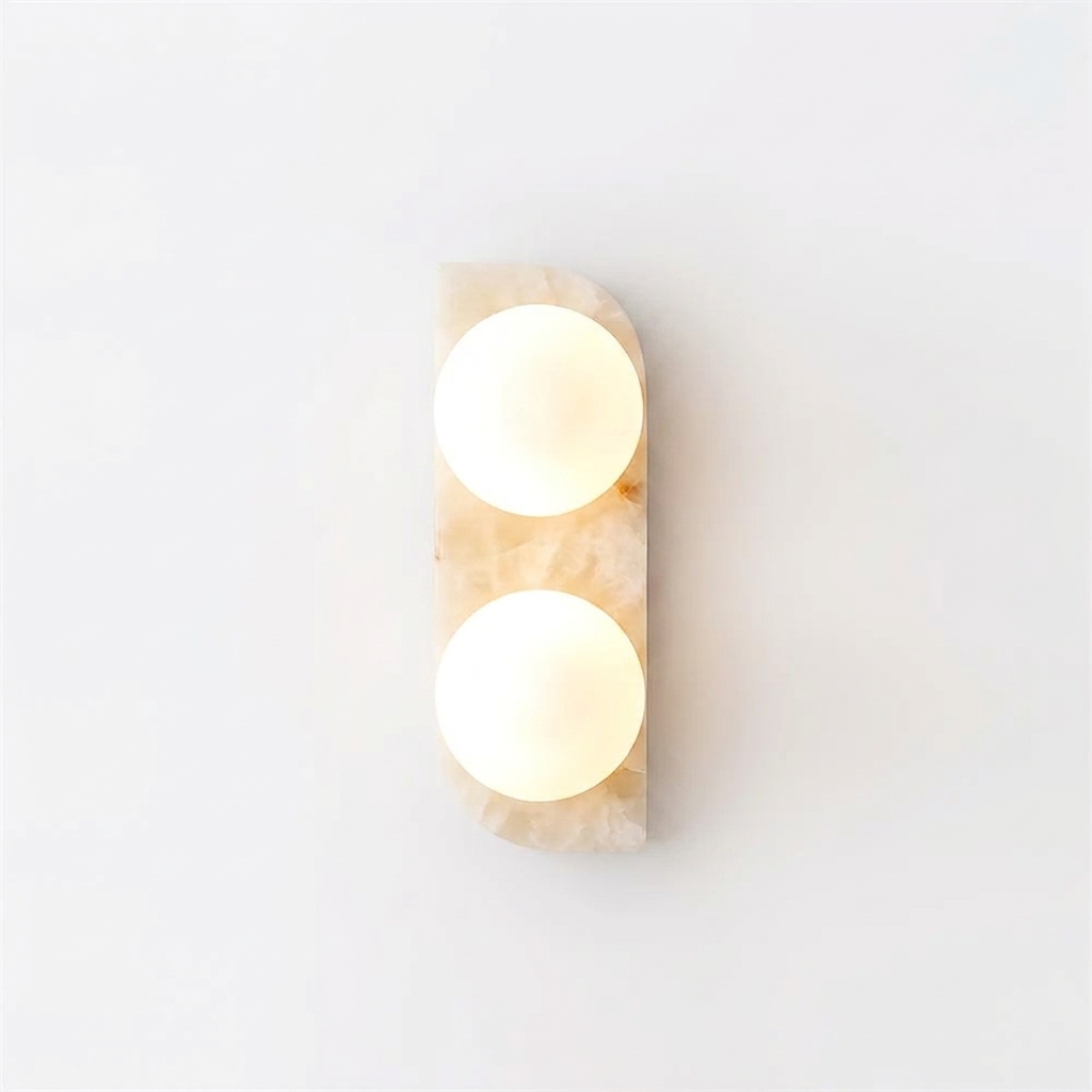 Neptune Alabaster Curated Alabaster Wall Sconce – W 10cm x H 28cm  W 3.9 x H 11 finish configuration
