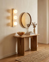 Neptune Alabaster Curated Alabaster Wall Sconce – unlit natural material contrast