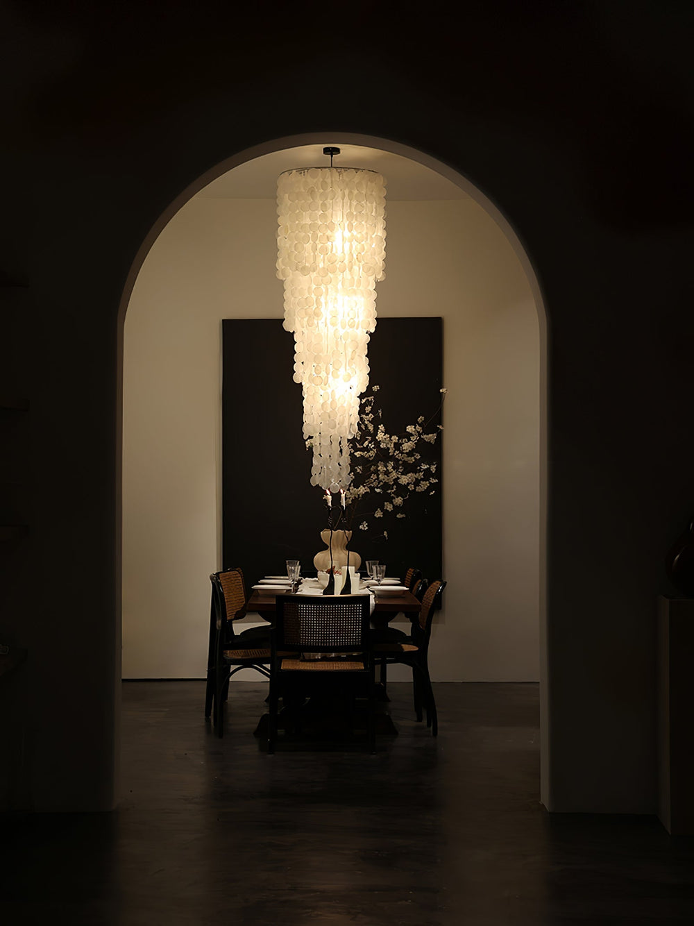 Nerida Shell Curated Iron & Glass Chandelier