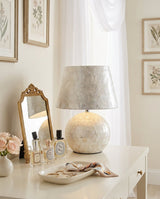 Nerina Curated Iron & Glass Table Lamp – macro detail view