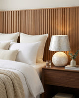 Iron & Glass craftsmanship detail on Nerina Curated Iron & Glass Table Lamp